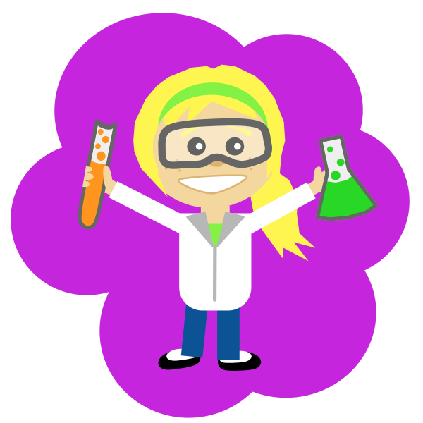 SVG Science Girl with Ponytail