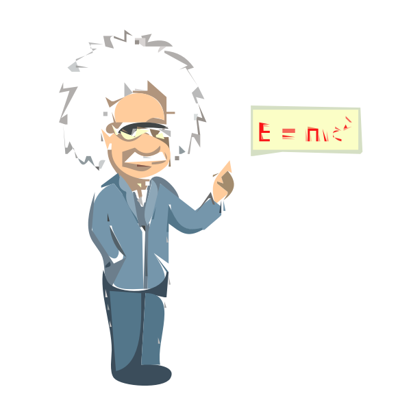 SVG Science man with equation
