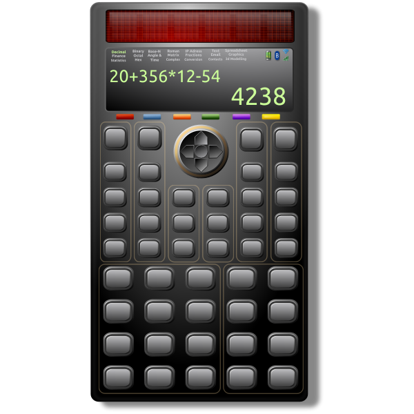 SVG Scientific calculator vector illustration
