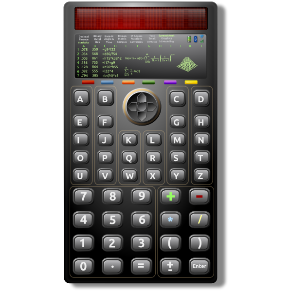 SVG Scientific solar calculator vector drawing