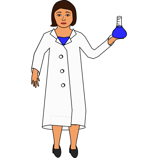 SVG Scientist holding an Erlenmeyer flask