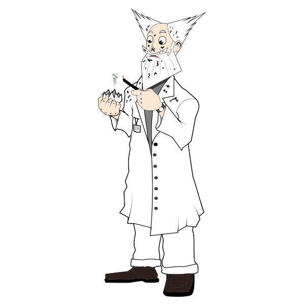 SVG Scientist in explosion