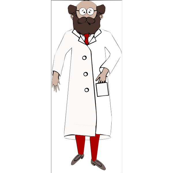 SVG Scientist with hand in pocket
