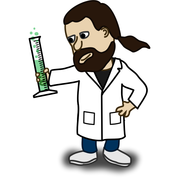 SVG Scientist working on an experiment