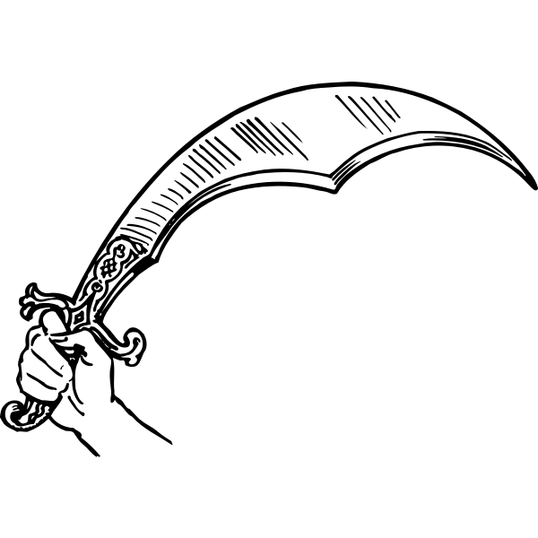 SVG Scimitar in hand