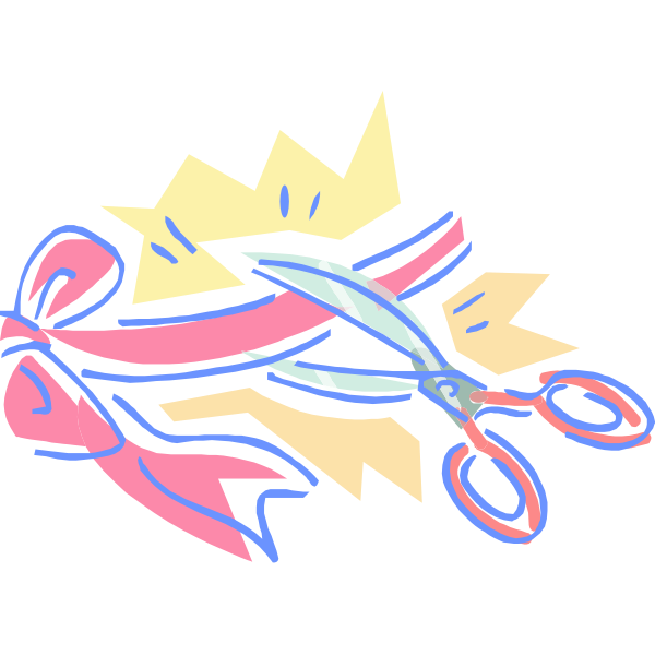 SVG Scissors and ribbon