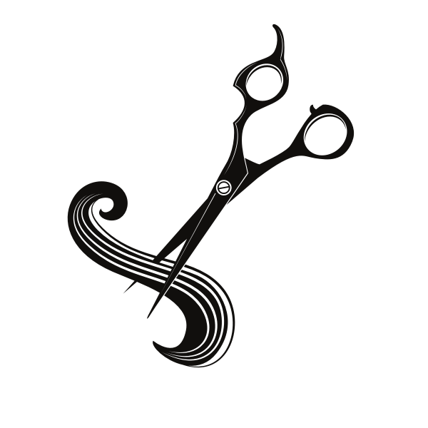 SVG Scissors cut hair