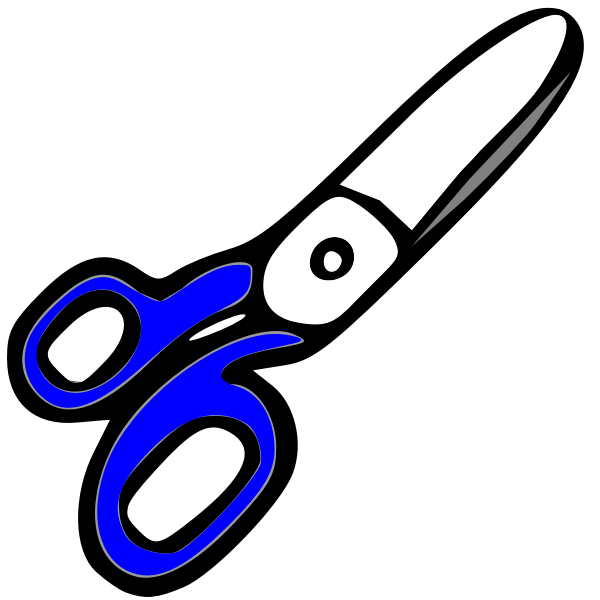 SVG Scissors with blue handles