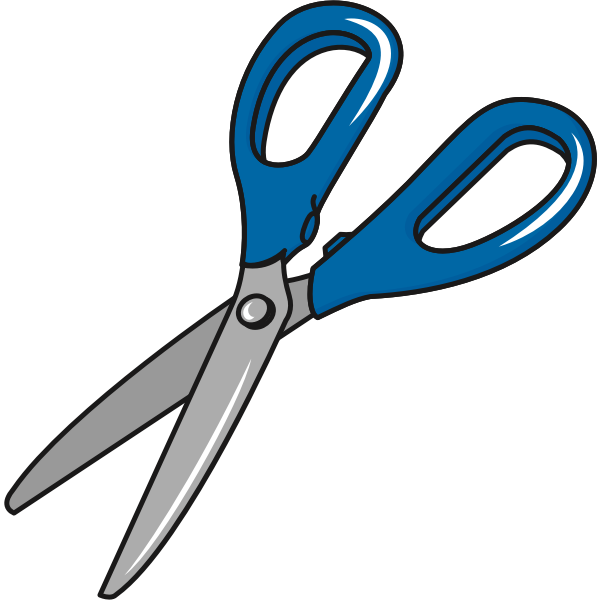 SVG Scissors with blue handles-1574177096