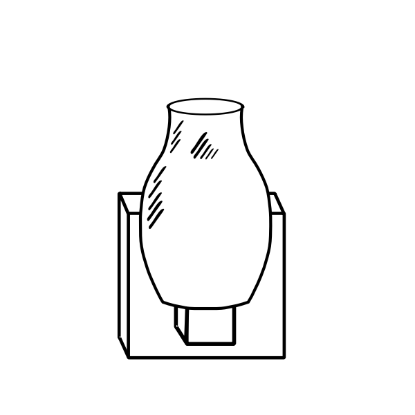 SVG Sconce with square base