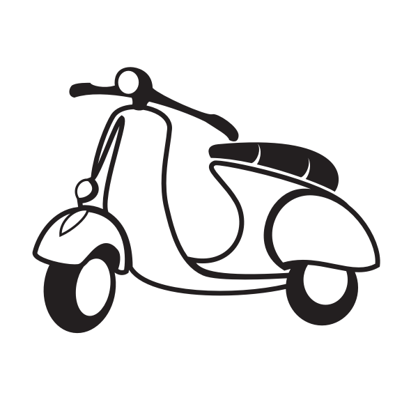 SVG Scooter motorbike silhouette