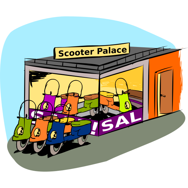 SVG Scooter shop vector