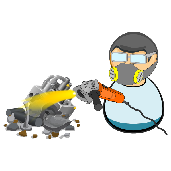 SVG Scrapyard worker