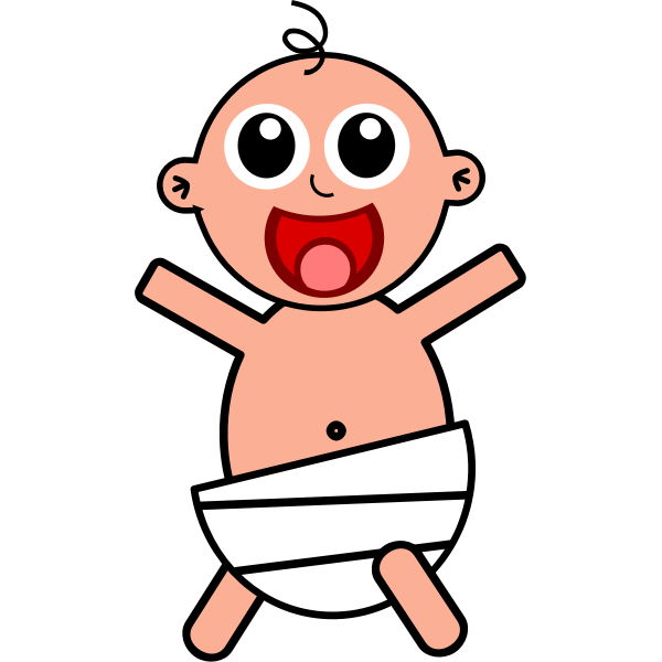 SVG Screaming baby vector illustration