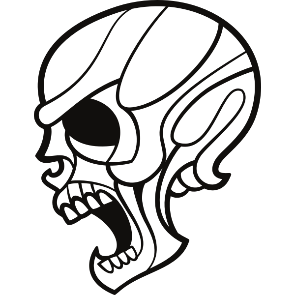 SVG Screaming skull