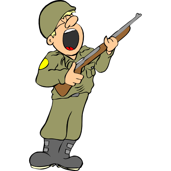 SVG Screaming soldier