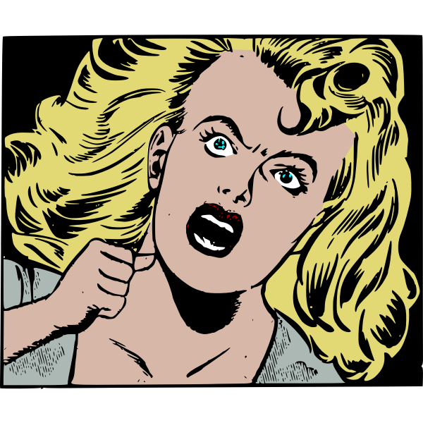 SVG Screaming woman