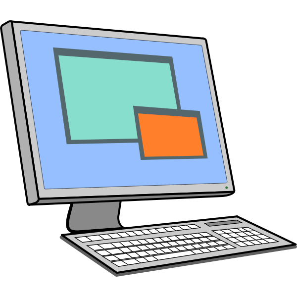 SVG Screen and keyboard vector drawing