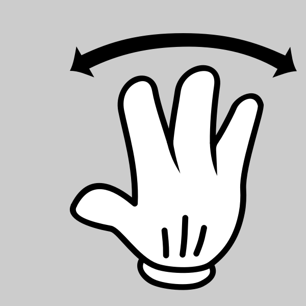 SVG Screen hand cursor