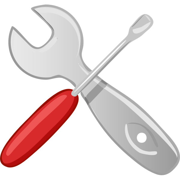SVG Screwdriver and spanner vector image