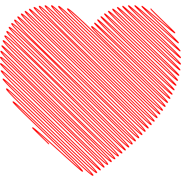 SVG Scribbled heart vector image