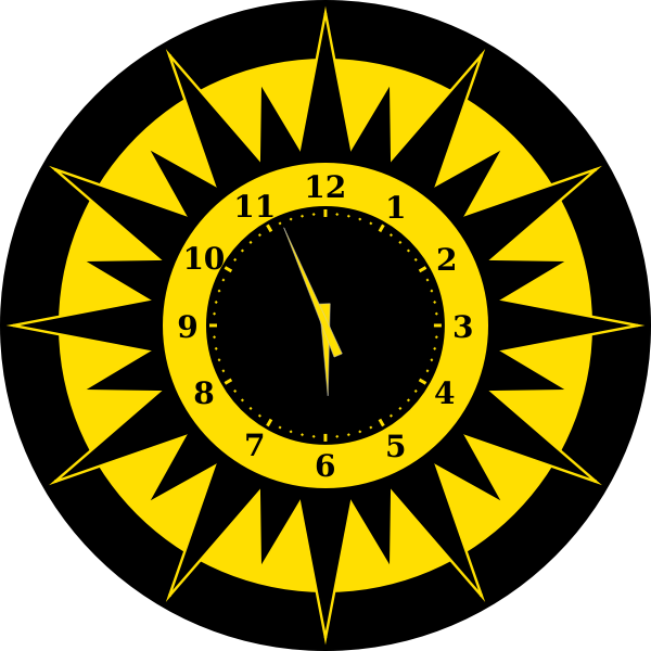 SVG Scripted Abstract Sun Clock