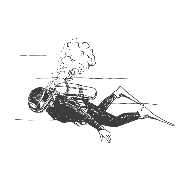 SVG Scuba diver