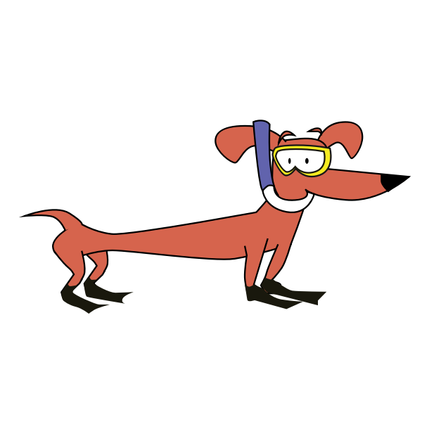SVG Scuba dog