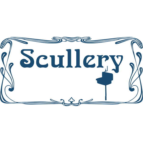 SVG Scullery door sign