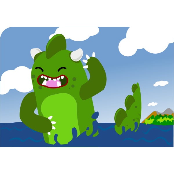 SVG Sea monster creature