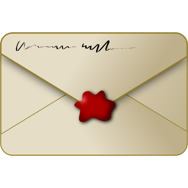 SVG Sealed envelope vector image
