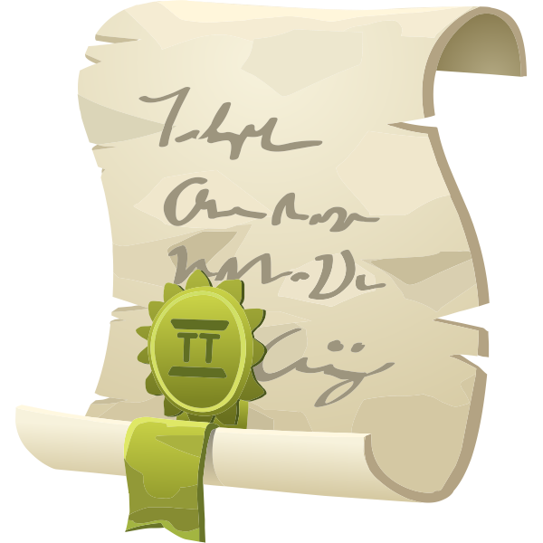 SVG Sealed scroll