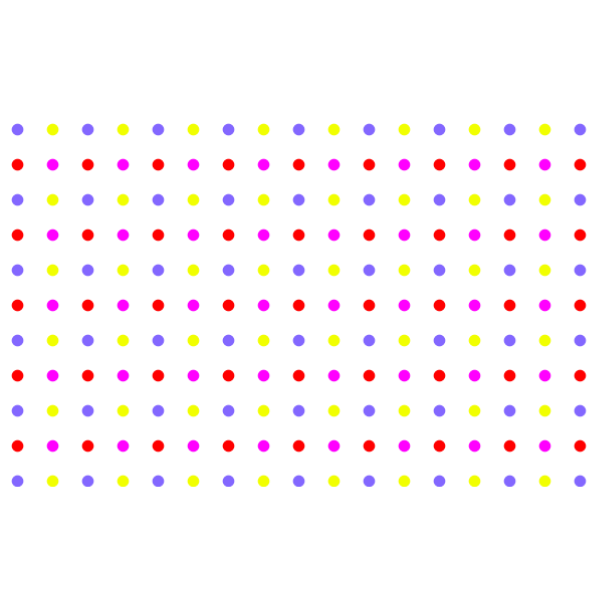 SVG Seamless Colorful Sparse Polka Dot Pattern