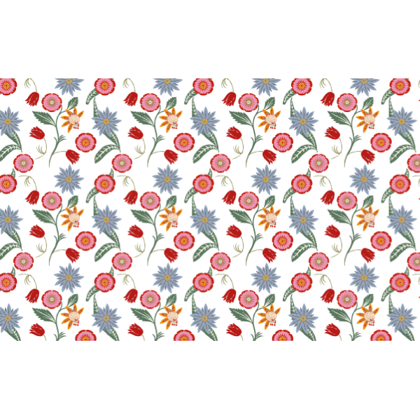 SVG Seamless floral design vector drawing