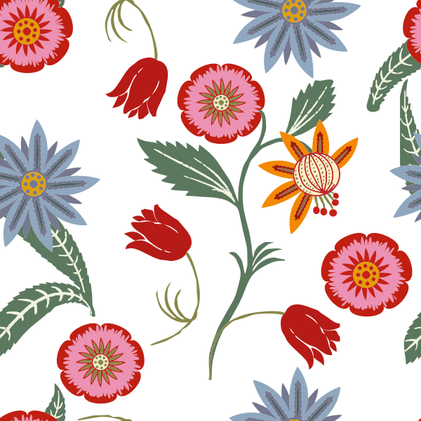 SVG Seamless floral design vector image