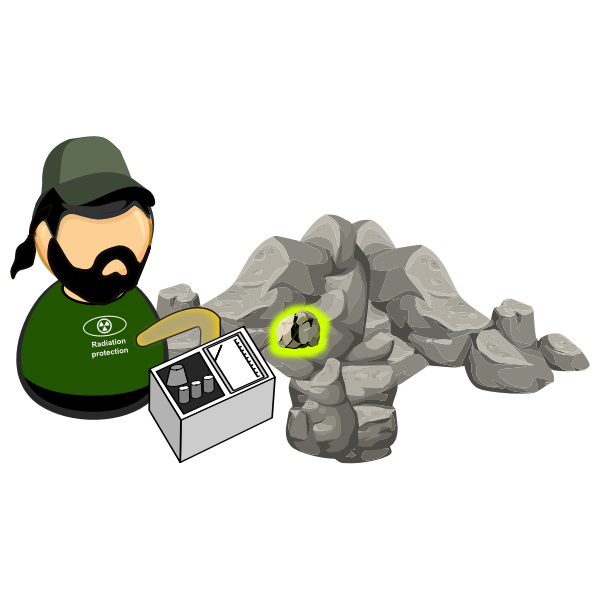 SVG Searching for radioactive minerals  rocks