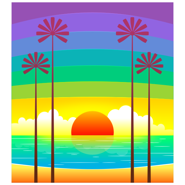 SVG Seaside Surise