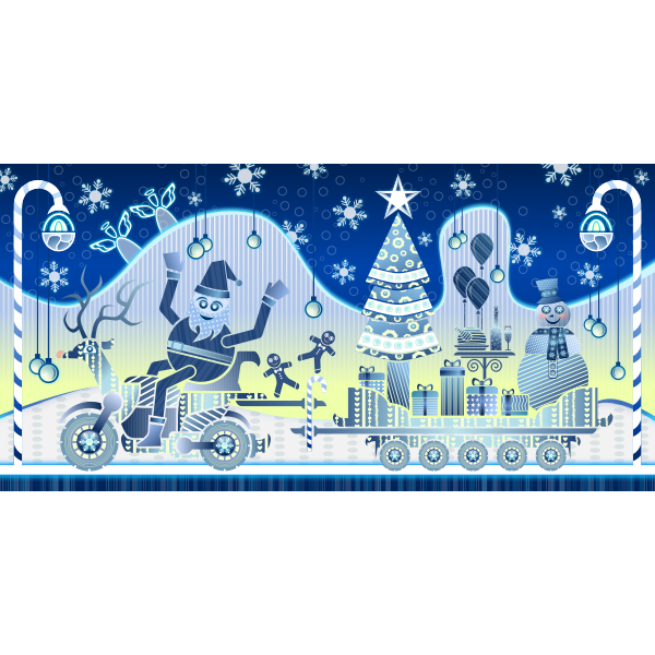 SVG Season039s greetings blue greeting card vector image