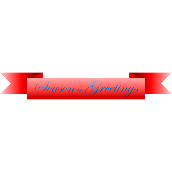 SVG Season039s Greetings Vector Ribbon