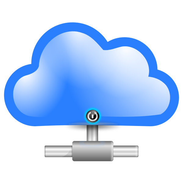 SVG Secure cloud computing icon vector image