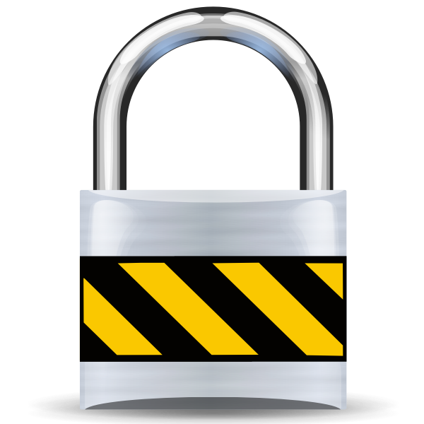 SVG Secure Padlock Silver Light