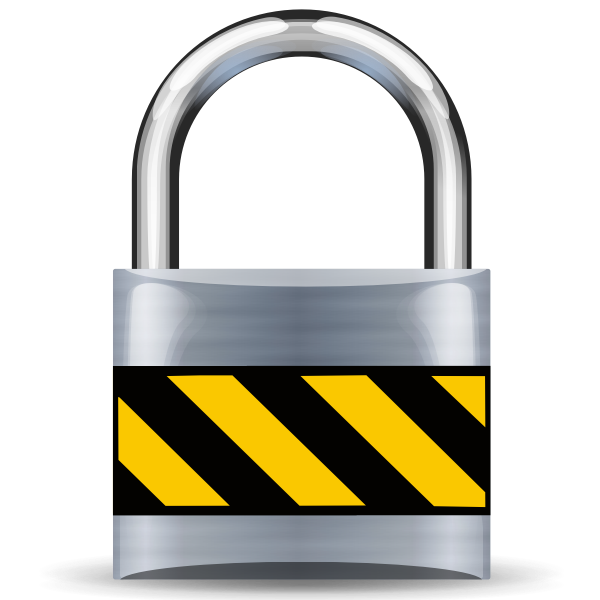 SVG Secure Padlock Silver Medium