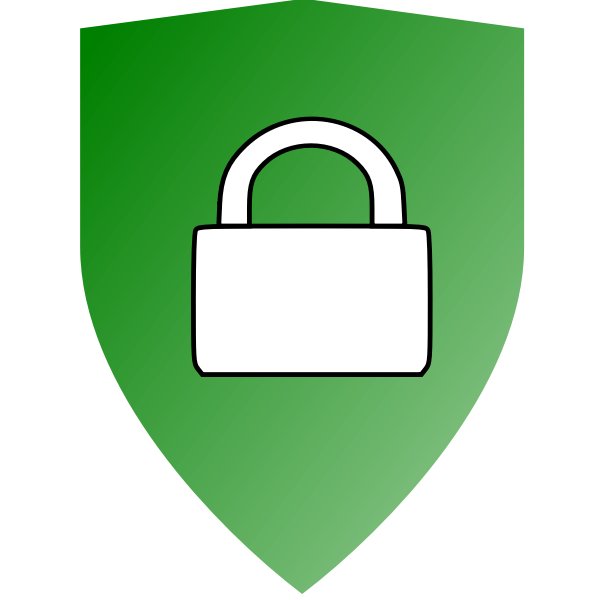 SVG Secured and locked shield