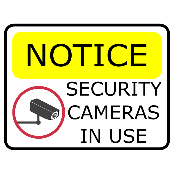 SVG Security camera sign