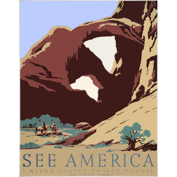 SVG See America travel poster