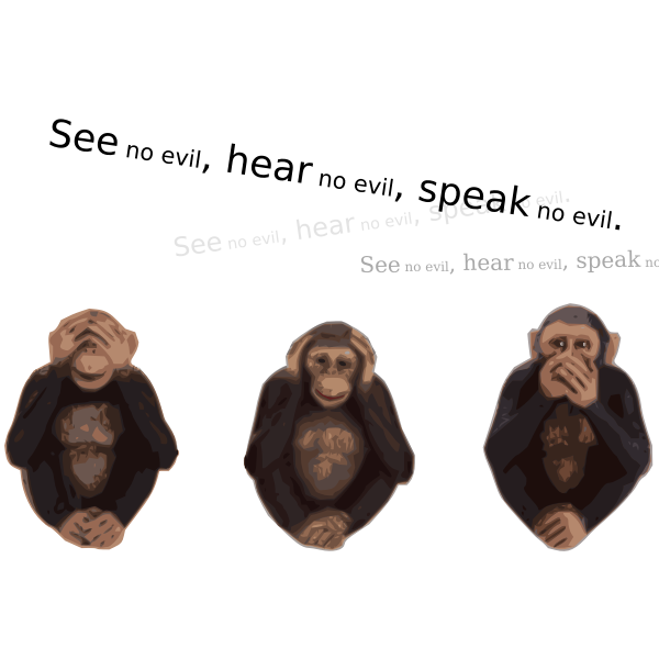 SVG See no evil hear no evil speak no evil