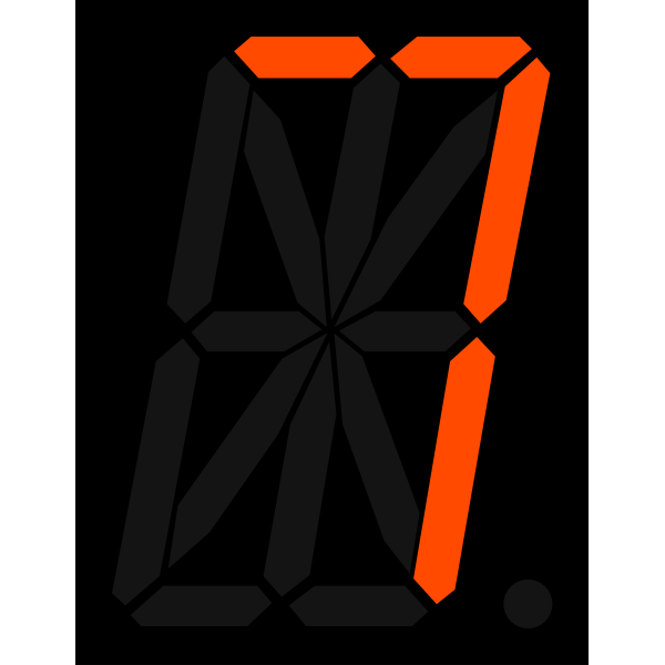 SVG Segment display number 7