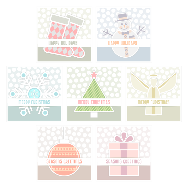 SVG Selection of different greeting cards vector image