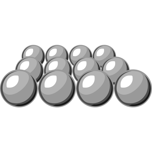 SVG Selection of grayscale balls vector image