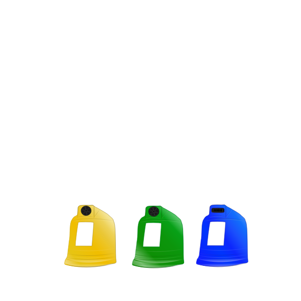 SVG Selection of recycling containers vector image